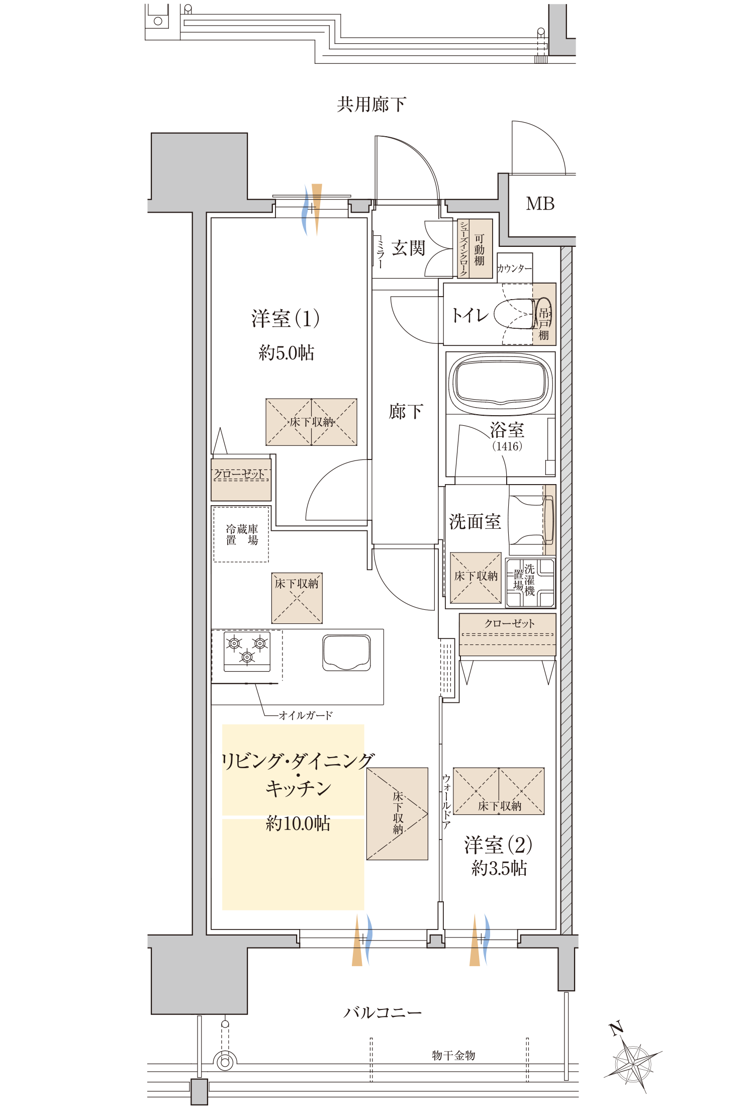 Bタイプの間取り