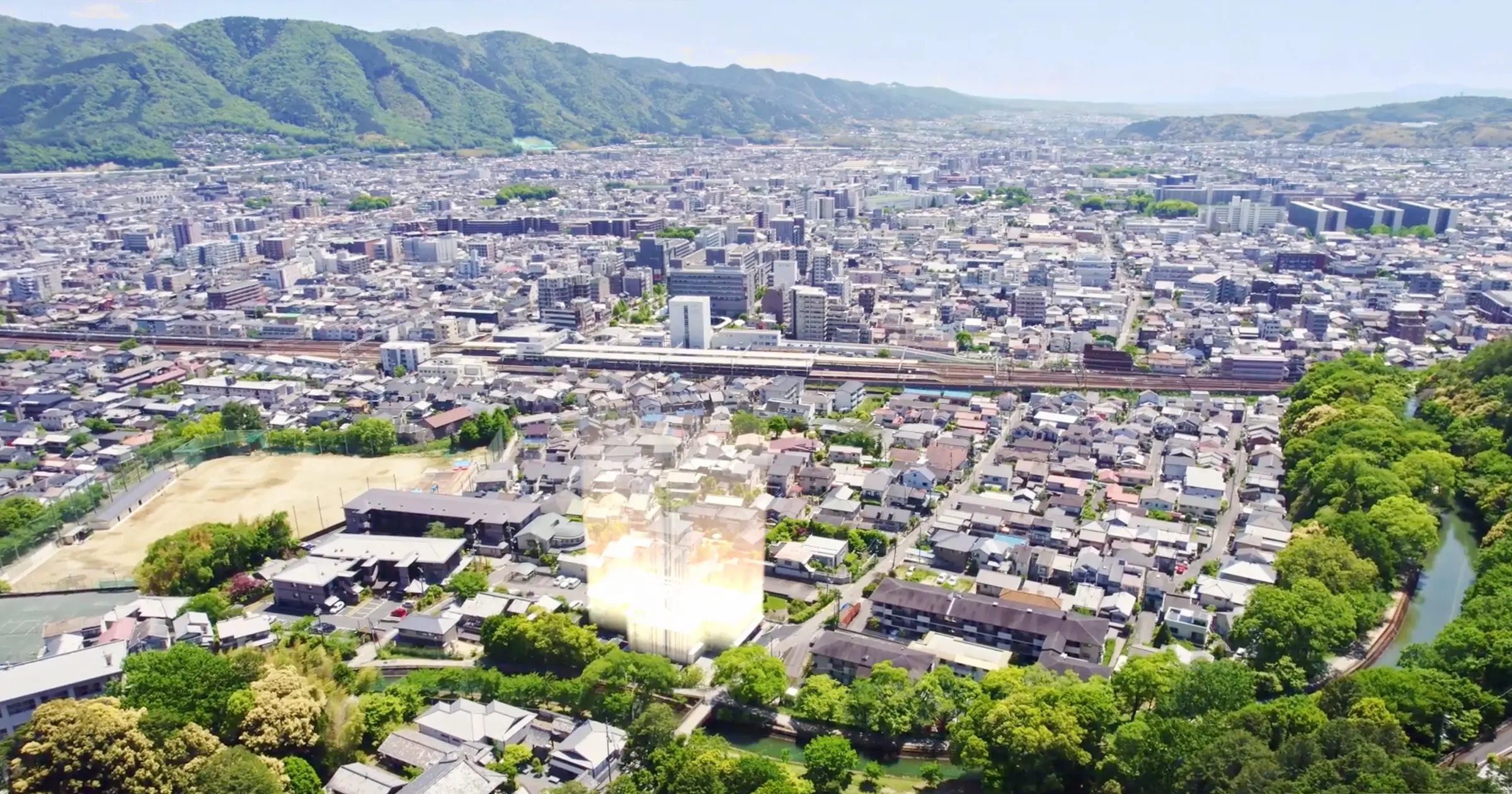 現地周辺の航空写真