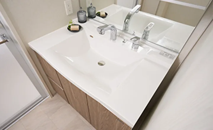 人造大理石ボウル一体型カウンター